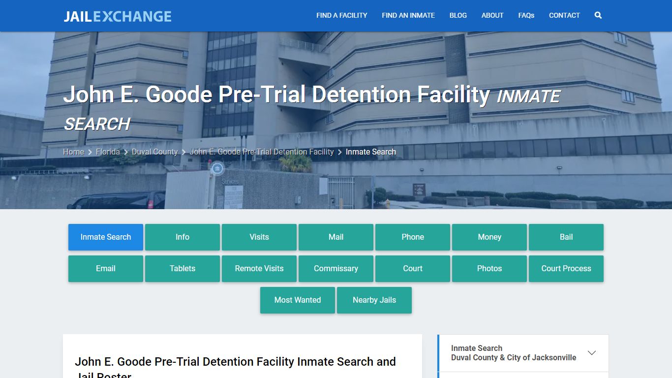 John E. Goode Pre-Trial Detention Facility Inmate Search - Jail Exchange